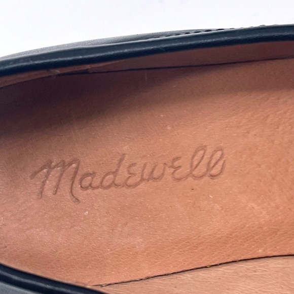Madewell Bradley Lugsole Loafers Black Leather Chunky Penny Shoes 7 Y2K - Picture 6 of 8